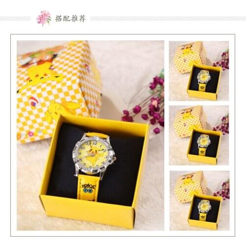 Pokemon Pikachu Go Silicone Watch Kids Quartz Wrist Cartoon Figure Boys Girls Watch Gifts Toys with Box