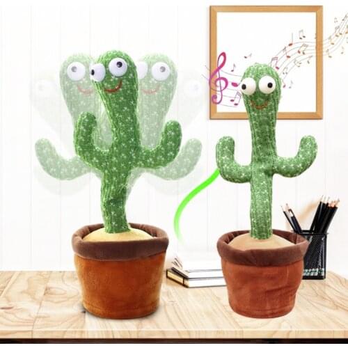 Dancing Cactus Toy Electronic Shake Dancing Toy with Song Plush Cute Dancing Cactus Early Childhood Education Toy Cool Stuff