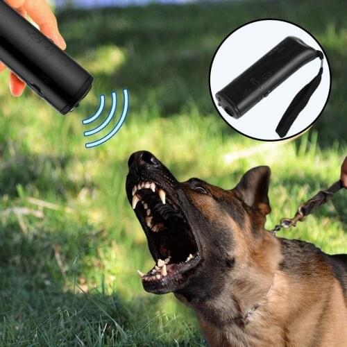 Pet Dog Repeller Anti Barking Stop Bark Training Device Trainer LED Ultrasonic 3 In 1 Anti Barking Ultrasonic Outdoor Training