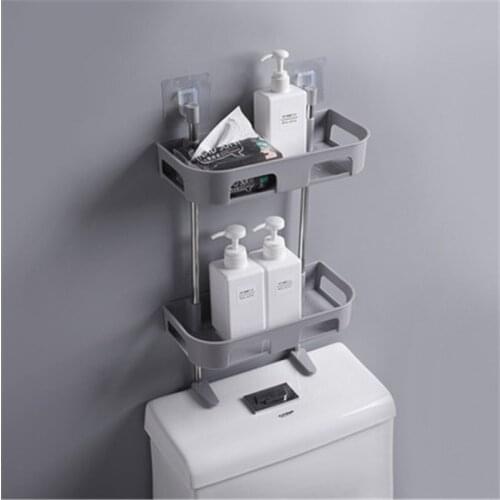 Bathroom Organizer Storage Racks Toilet Shampoo Soap Cosmetic Storage Holder Wall Mounted Shower Shelves Nordic Household Items