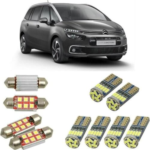 Interior led Car lights For citroen grand c4 space tourer 3a 3e minivan dome bulbs for cars License Plate Light 10pc