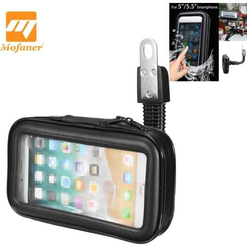 Mofaner 1 Set Waterproof Motorbike Scooter Bike Phone Holder Mount Case Bag Pouch For Cell Phone GPS Univeisal Phone Holder Bags