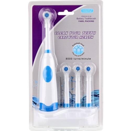 Rotary Toothbrush Rechargeable Toothbrush With 3 Brush Heads Whitening Teeth Care Tools