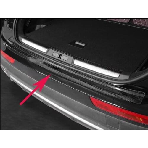 Stainless steel car rear bumper up decorative guard plate,rear trunk sills protective panel with logo For DS7 2018-2020