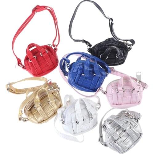1pcs 1:6 Fashion Doll Accessories Doll Handbag Lady Leather Bag Purse Accessories Dollhouse Kids Toy