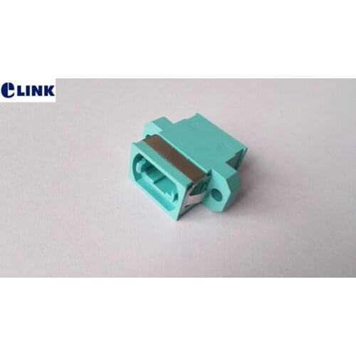 10PCS MPO MTP fiber coupler UP-DOWN OM3 aqua optical fibre adapter one body type ftth connector best quality factory ELINK