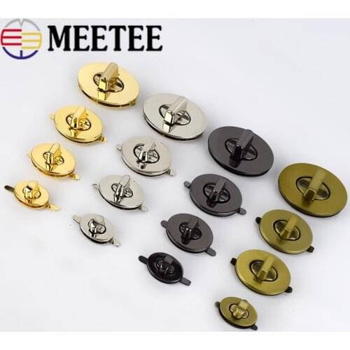 2/5pcs Meetee Metal Twist Locks for Handbag Closure Lock Snaps Purse Clasp Buckles Handmade Bag Accessories DIY Leather Craft