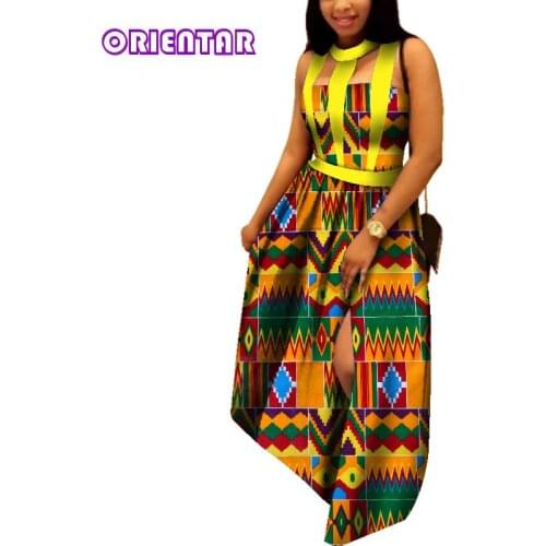 African Dresses for Women Off Shoulder Bandage Fashion Ankara Dresses African Print Long Maxi Dress Summer Plus Size WY3545