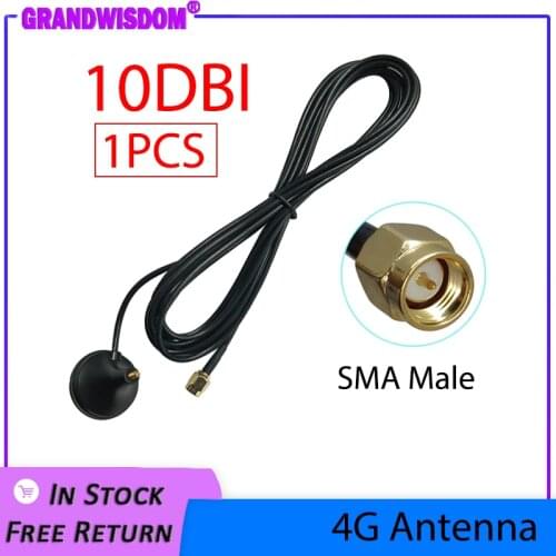 3G 4G LTE Antenna 10dbi SMA Male Aerial 698-960/1700-2700Mhz magnetic base 3M Sucker Antena wireless modem router repeater