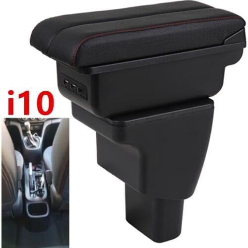 For Hyundai i10 armrest box central Store content box storage interior car-styling decoration accessories parts 2015-2018