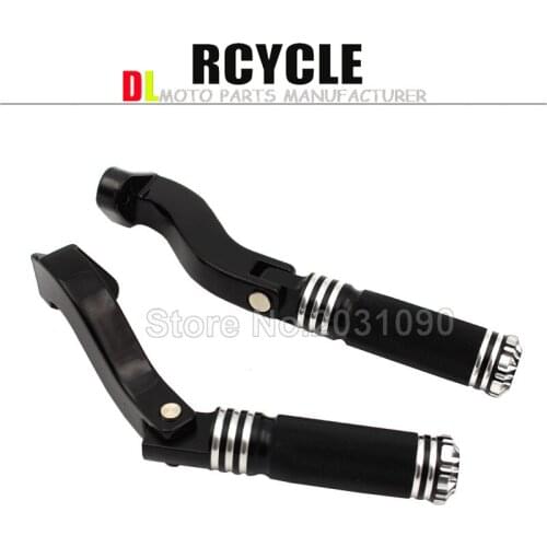 Black And Chrome Design Foot Pegs Footrest+Passenger Rear Foot Peg Mount Kits For Harley Touring 1993-2016