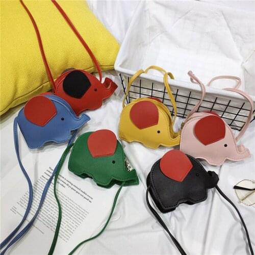 Childrens Bag Cute Small Messenger Bag Fashion Mini Baby Shoulder Diagonal Elephant Coin Purse Key Bag