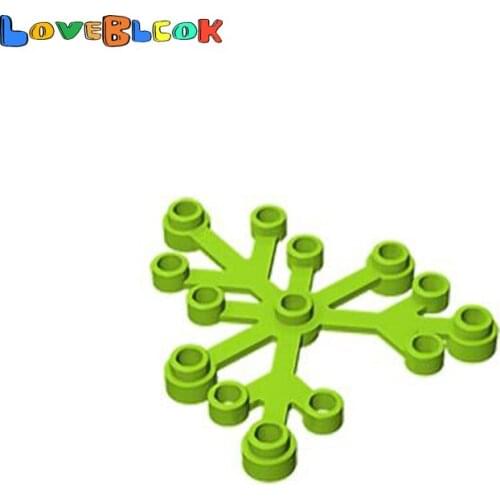 Plant Leaves 6x5 For Trees Gardens Building Blocks Assembles MOC Parts DIY Toys Creative Educational 2417 For Kids 10pcs/Lot