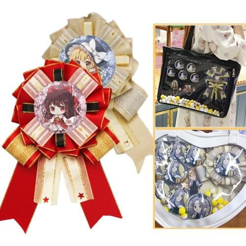 Ita Bag Pins Anime Badge Holder Handmade Silk Metal Badge Decoration for Ita Bag Accessorie Classic Style H304