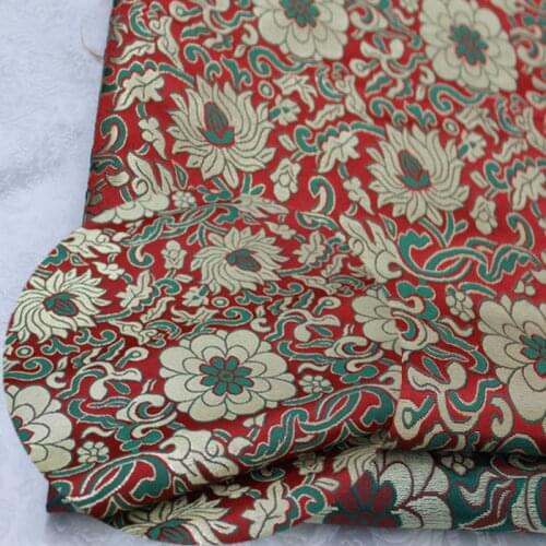 Chinese Qipao dress Mongolia robeTibetan clothing, fabric decoration hand made antique jacquard brocade fabric