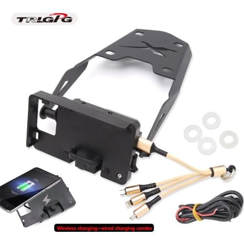 For KAWASAKI VERSYS X300 X250 X-300 versys250 versys300 Wireless Charger Fast Charge Mobile Phone Navigation Bracket