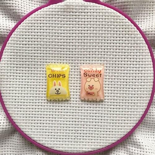 Kawaii Snacks Candy Needle Minder to keep track of your needle Cross Stitch Accessories