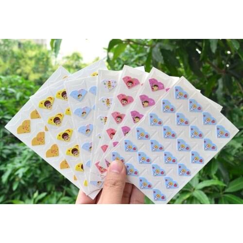 Cartoon Cute Girl Photo Corner Stickers For DIY Baby Photo Album or Scrapbook Album 7 style choose 24pcs/sheet