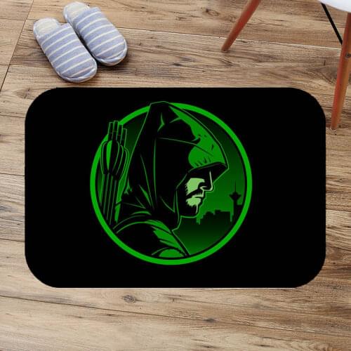 Green arrow Doormat Custom Floor Mat Rug Indoor Outdoor Bathroom Mats Soft Anti-Slip Carpet