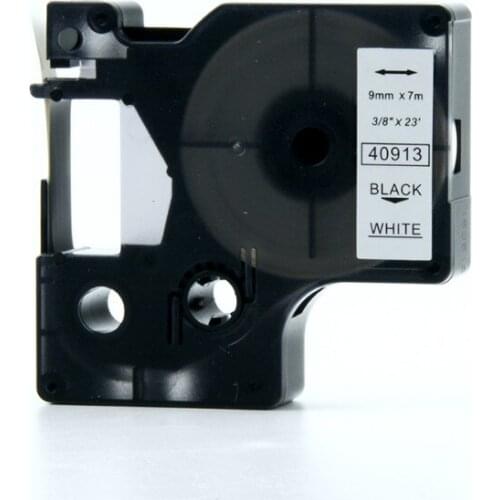 Cheap price 5 pcs 3/8"X7m black on white compatible DYMO d1 label tapes D1 label cassette 40913 DYMO 9mm dymo label printer
