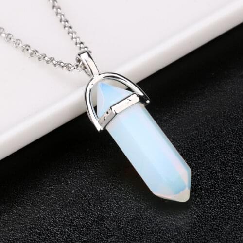 Clear Tone Pagan Inspired Pentagram and Quartz Necklace