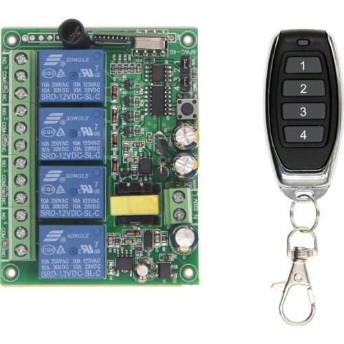 Remote Control Switch AC220V Four-Way Electric Lamp Remote Control Household Smart Ceiling Lamp Power Switch