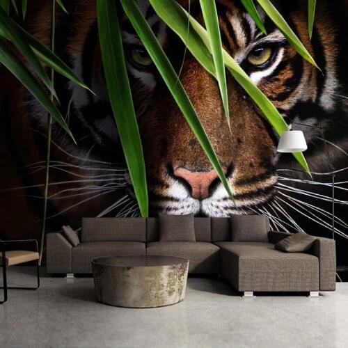 Dropship Custom 3D Photo Wallpaper Tiger Poster Wall Painting Living Room Decor Entrance Wall Paper Bedroom Decoration Murals