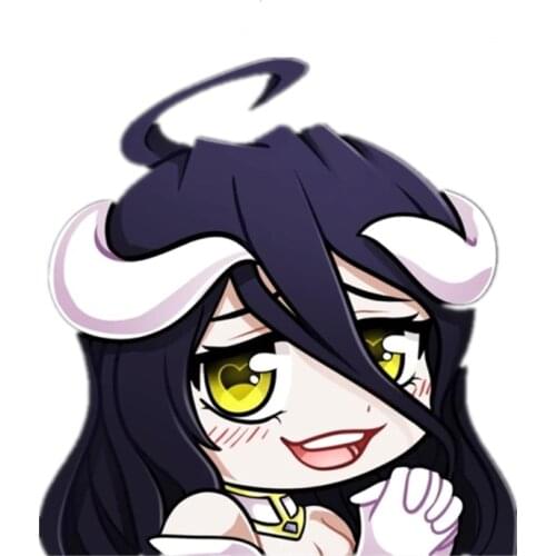 S40465# Various Sizes PVC Decal for Chibi Albedo Car Sticker Waterproof on Bumper Rear Window Laptop