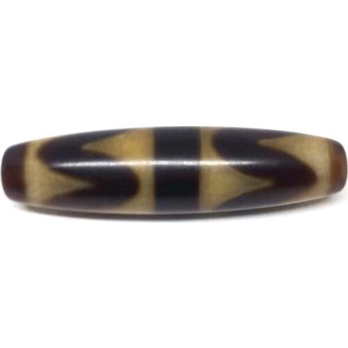 AAA Grade Tibet Double Tiger tooth 11MM*42MM Natural Agate Old-like Dzi beads Amulet Tibetan Dzi Beads DIY Jewelry