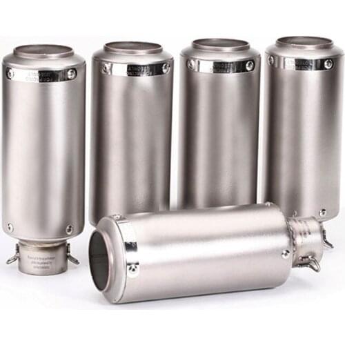 Motorcycle Exhaust Pipe Escape Moto Universal GP 51mm 60mm Stainless Steel Right Left For Suzuki GSR600 R6 For S1000R ER6N GY6