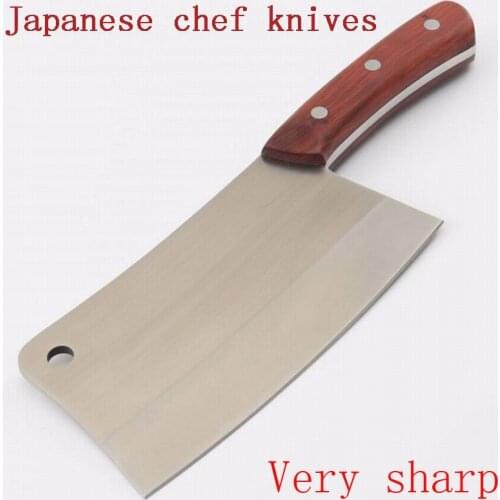 High grade handmade carbon steel kitchen knife slicing meat knife+craft +cut bone+ Chef Knife +Kitchen Accessories Free shipping