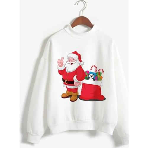 Sudaderas Mujer 2019 Christmas Harajuku Printing Sweatshirt Women Long Sleeve Loose Hoodies Women Sweatshirts Casual Tracksuit