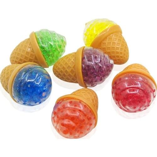 1pc Decompression Toy Vent Ball Healing Colorful Grape Ball Anti-stress Soft Silicone Bead Ice Cream Toy Color Random