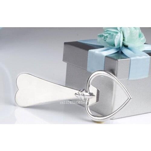 100pcs Wedding Gifts Heart Bottle Openers with Gift Boxes Arrow Love Heart Shaped Beer Bottle Opener Wine Openers Party Favors