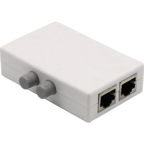 2 Port AB Manual Network Sharing Switch Box 2In1/1In2 RJ45 Network/Ethernet Mini Network Switch Box 1215#2