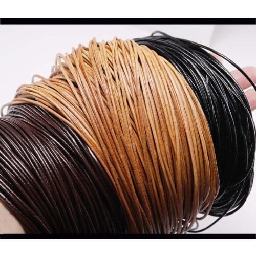 3 Color 5M Round Leather 3.0mm Wide Cowhide Leather Rope DIY For Jewellery Making Bracelet Necklace Fashion Accessories