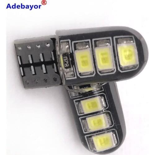 3000pcs LED W5W T10 194 W5W 2835 6SMD Led Parking Bulb Auto Wedge Clearance Lamp Reading Light CANBUS Silica gel LED CarLight
