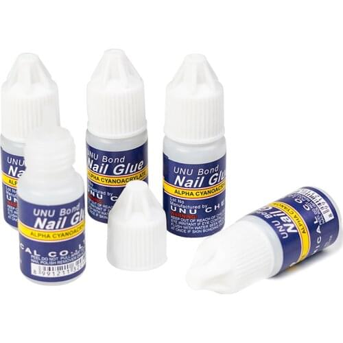 5pcs/Set Fast Drying Nail Art Tips Glue For Glitter UV Acrylic Rhinestones Nail Glue False Tip Professional Glue Tools BZY6498