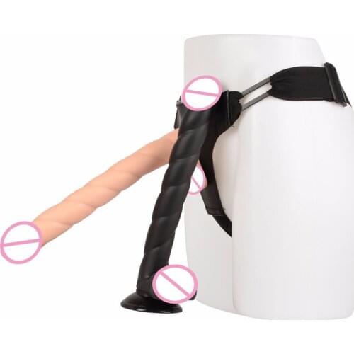 Long realistic dildo strapon harness panties lesbian strap on suction cup dildo soft penis strapless dildos for women sex toys
