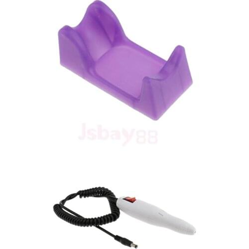 Nail Drill File Bit Manicure Machine Pen Holder Stand + Electric Nail Art Design Headpiece Replacement Pen