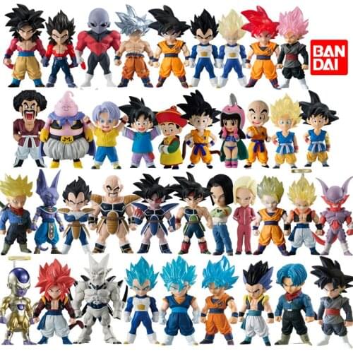 Bandai Dragon Ball Super Saiyan 4 Master Roshi Frieza Shinhan Goku Gohan Gogeta Broli Vegetto Torankusu PVC Candy Toys 4-6CM