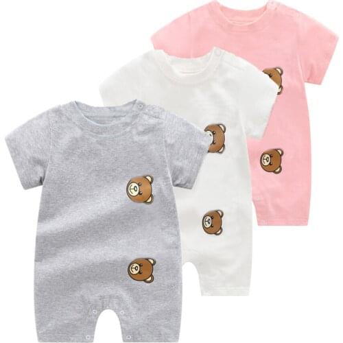 New Summer fashion printed baby clothes jumpsuit printed short-sleeved new born baby boy girl rompers