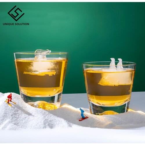 2PC Silicone Ice Cube Mold Penguin Polar Bear Popsicle Molds Silicone Ice Cube Tray Ice Cube Maker Ice Trays Kitchen Accessories