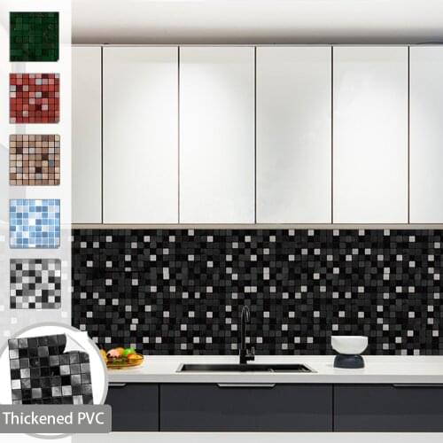 Funlife PVC DIY Modern Mosaic Kitchen Backsplash Panel Tile Stickers Self-adhesive Viny Home Batheroom Wallpaper Art Decortion