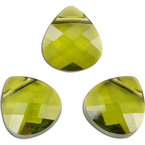 Ms.Betti 6012 Flat Briolette Pendant Austrian Crystal Beads For DIY Jewelry Making Accessories Findings