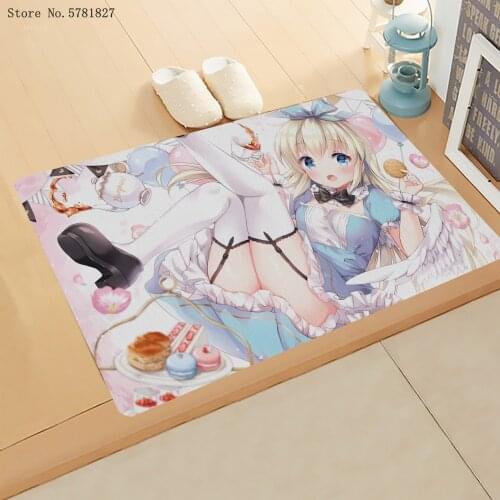 Cartoon Anime Small Door Mat Sexy Beautiful Gril Doormat For Living Room Floor Rug Entrance Outdoor Carpet For Bedroom Mat Decor