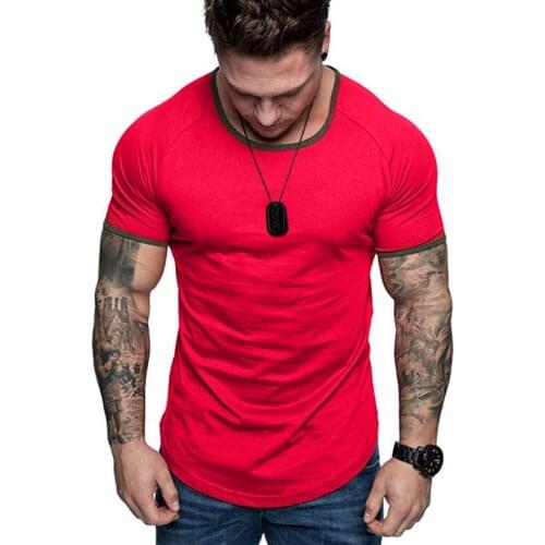 2021 New Summer Men T Shirts Tees Cotton Man Clothes Short Sleeve O Neck Tee