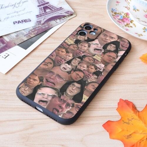 For iPhone Dwight Schrute Print Soft Matt Apple iPhone Case