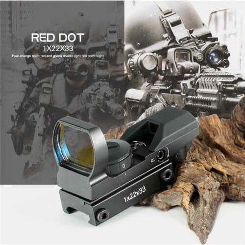 Hot 15-22mm Rail Riflescope Hunting Optics Holographic Red Dot Sight Reflex 4 Reticle Tactical Scope Collimator Sight