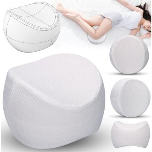 Orthopedic Knee Pillow for Sciatica Relief, Back Pain, Leg Pain, Pregnancy, Hip and Joint Pain - Memory Foam Wedge Contour
